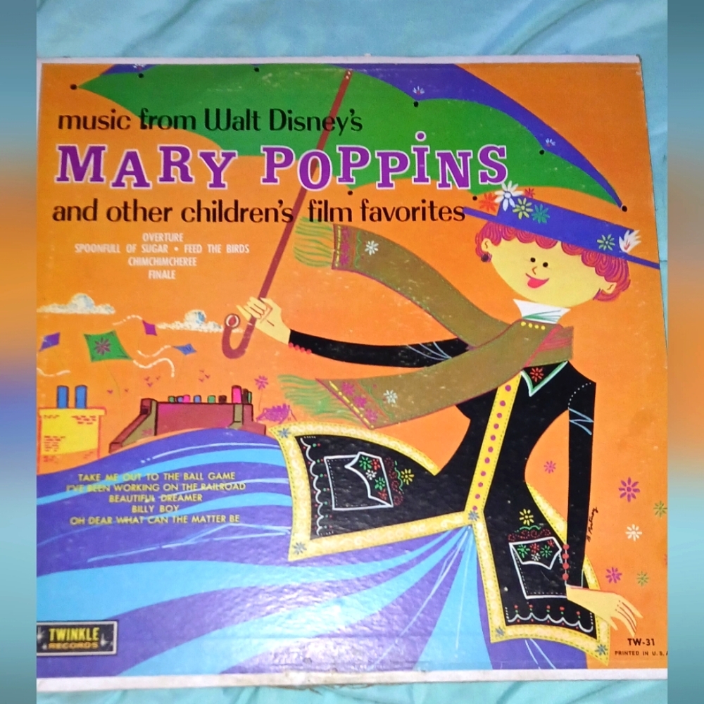 Mary Poppins Vinyl Record Plus 2 Bonus Albums From Different Juandras